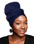 HOMELEX Head Wraps Turbans Stretch Jersey Knit Headwraps Wrap Turban Scarf Tie for Women - color: Pk-1