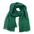 woogwin Women's Cotton Scarves Lady Light Soft Fashion Solid Scarf Wrap Shawl - color: Darkgreen