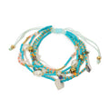 Fuqimanman2020 Boho Braided Beaded Ankle Bracelets Handmade Adjustable Beach Wrap Bracelet Draw String Anklets Bracelets Gifts for Women - color: Turquoise B