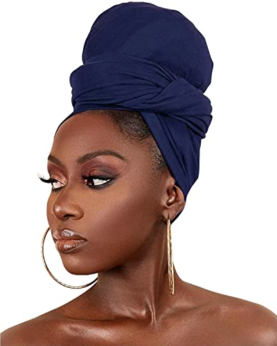 HOMELEX Head Wraps Turbans Stretch Jersey Knit Headwraps Wrap Turban Scarf Tie for Women - color: Pk-1