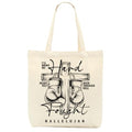 Christian Gifts for Women, Floral Faith Canvas Tote Bag, Faith Gifts for Women Mom Inspirational - color: Grunge Christian 768