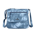 Angelkiss Small Womens Crossbody Bag Leather Shoulder Purse for Women Hobo Bag with Adjustable Shoulder Strap - color: Lake Blue