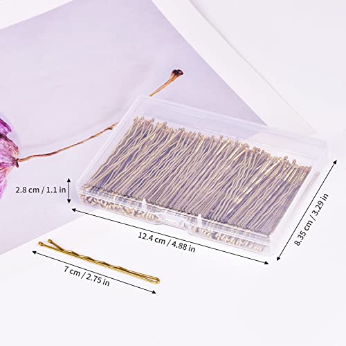 MORGLES 2.75"Long Bobby Pins for Thick Hair, 120PCS Large Bobby Pins Blonde for Women Girls with Box - color: Blonde (2.75inch)