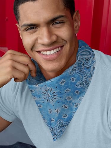Motique Accessories Modern Tie Dye Bandana - color: Bright Blue