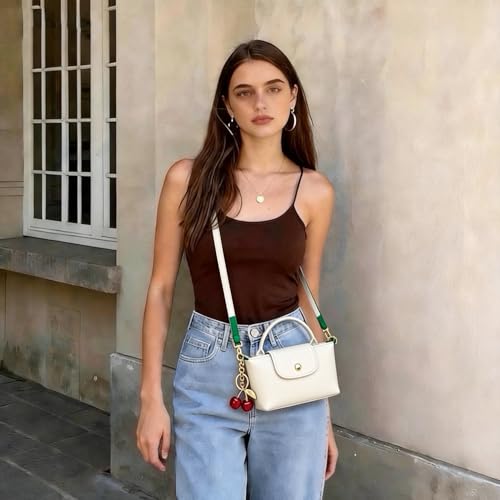 Dreubea Womens Chic Mini Bag Convertible Crossbody & Top-Handle Handbag for Everyday Elegance - color: Butter