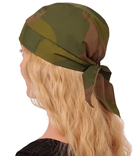 Sparkling EARTH - American Made Skull Caps Doo Rags Do Rag Durag Headwrap Head Wraps Skullies - Made in The USA! - color: Norway Woodland Camouflage Military