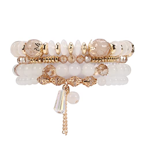 Bohemia Bracelets for Women Vintage Stackable Beads Bracelets Charm Stretch Beach Jewelry - color: Color 3