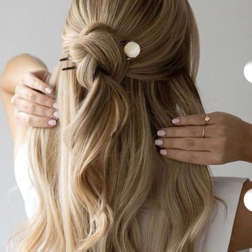 4 Pcs French Hair Forks U Shaped Hair Pins Vintage Bun Hair Sticks French Hair Pins for Women Girls,Random Style