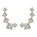 PAVOI 14K Gold Plated Cubic Zirconia Ear Crawler Earrings - Faux Diamond Ear Climber Fashion Earrings for Women - style: Full