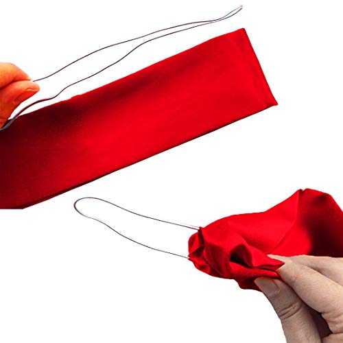 HYFEEL Wire Headbands for Women Knotted Bows Cute Fashion Plain Twisted Satin Ribbon Girls Hair Scarf Accessories Solid Colors - Red - color: Red