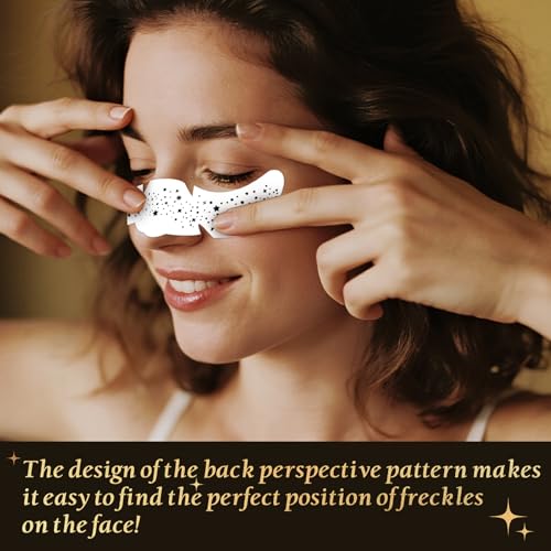 24pcs Glitter Freckles Makeup Patches-Gold-Face Speckle, Sparkle Speckles Patches for Women, Cute Golden Fake Freckles, Glitter Freckle Face Tattoo, Accessories for Musical Festival - color: 24Pack-Golden