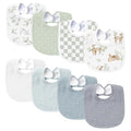 Konssy Muslin Baby Bibs 8 Pack Baby Bandana Drool Bibs Cotton for Unisex Boys and Girls, Soft Absorbent Set for Teething and Drooling - color: Stone