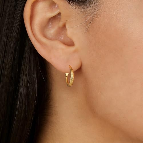 Gold Hoop Earrings for Women 14K Gold Plated Hoop Earrings Set, Large Medium Small Hoop Earrings Lightweight Hypoallergenic Huggie Statement Jewelry Gift for Women - color: Gold-B