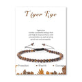 Lit Wall Crystal Anklets for Women Handmade Beach Boho Ankle Bracelet 4mm Adjustable Beaded Ankle Bracelet Waterproof Natural Stone Anklet Plus Size Anklets Gemstone Anklet Jewelry Gift for Her - style: Tiger Eye