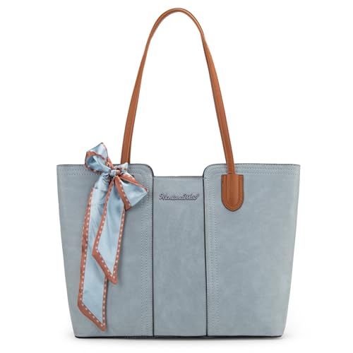 Montana West Tote Bags for Women Top Handle Satchel Purses - color: Pastel Blue