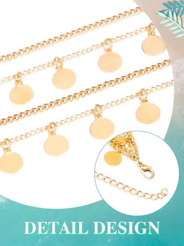 Nicute Boho Sequin Leg Chain Gold Layered Body Chain Tassel Rave Party Thigh Chain Body Accessories for Women