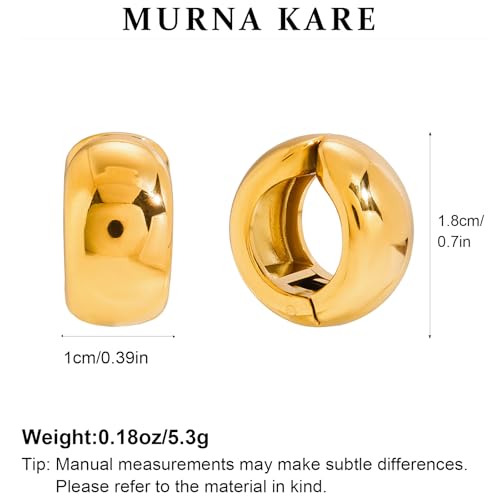 Ear Cuffs Non Piercing - Chunky Gold Ear Cuff Clip on Cartilage Earrings Non Tarnish Fake Earrings No Pierced Fashion Accessories Trendy Gold Jewelry Gifts - style: Gold-Middle