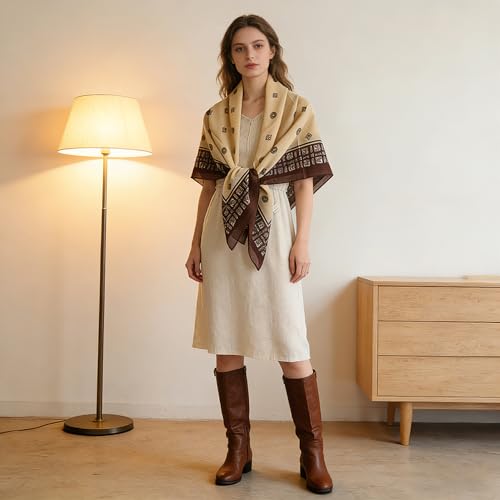 41" Large Square Scarf Hairscarf Fashion Scarves Hair Wrapping Scarfs Night Sleeping Headscarf for Women B06 - color: B0619