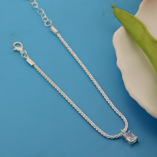 Ankle Bracelets for Women Gold Silver Layered Glitter Anklet for Women Waterproof Beach Cross Anklet Set Dainty Summer Foot Jewelry - color: Rhinestone Anklet