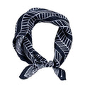 Women's Small 21 inch 100% Silk Scarf Bandana for Head Neck Hair | 100% Mulberry Silk Lightweight Designs Gift-Ready Packaging For Hair Fashion 21"x21" Printed - color: 306 Black White