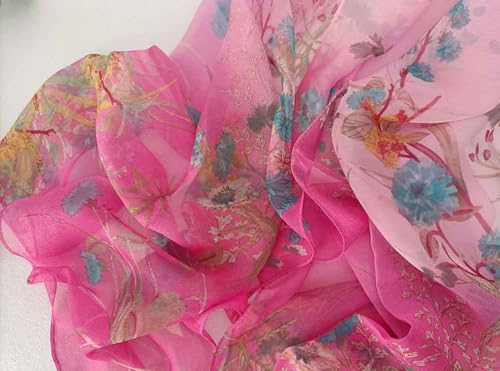 Xyueanlo Fashion Scarves for Women Lightweight Elegant Scarf Sunscreen Wraps Shawls - color: Rose Red