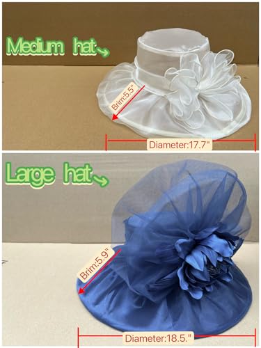 SAFERIN Women's Organza Church Fascinator Bridal Tea Party Wedding Hat - color: Gz-green
