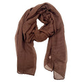woogwin Women's Cotton Scarves Lady Light Soft Fashion Solid Scarf Wrap Shawl - color: Coffee