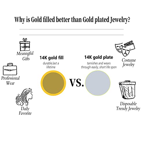 14K Gold Filled Rings for Women, Dainty Stacking Rings for Women, Thin Gold Band Ring Plain Statement Ring Comfort Fit Size 6-10 - color: Gold CZ-4PCS