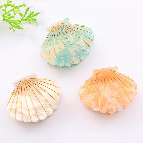 Shell Claw Clip,Acetate Hair Clips,Small Hair Clips for Women,Purple - color: Purple