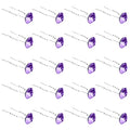 QIUTIMIY 20 Pack (Violet) Rhinestone Hair Pins Crystal Hair Clips for Bridal Wedding Women Hair Jewelry Accessories, with Clear Container - color: Rhinestone-Violet
