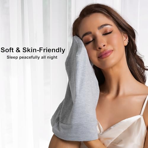 Sleep Cap Bonnet for Sleeping Black Women Men, Adjustable Cooling Lining Bonnets for Curly Hair Wrap Braids Beanie Night Hat - color: 2pcs (Black+light Gray)-large, style: Large