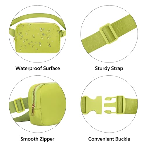 VOROLO Fanny Pack For Women And Men Crossbody Bag Belt Bag with Adjustable Strap Graduation Gifts Grass Green - color: Grass Green, style: 1 Pack Fanny Pack
