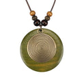 Bohemian Necklaces for Women Long Leather Necklace with Large Pendant Chunky Boho Hippie Jewelry Pendant Chocker Necklace - style: Boho Style Necklace