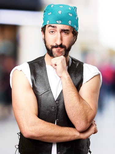 Unittype 36 Pieces Paisley Bandana Cowboy Bandanas Sports Novelty Headband Square Scarf Outdoor for Western Party Costume - color: Light Pink,teal Color,white, style: Simple Style