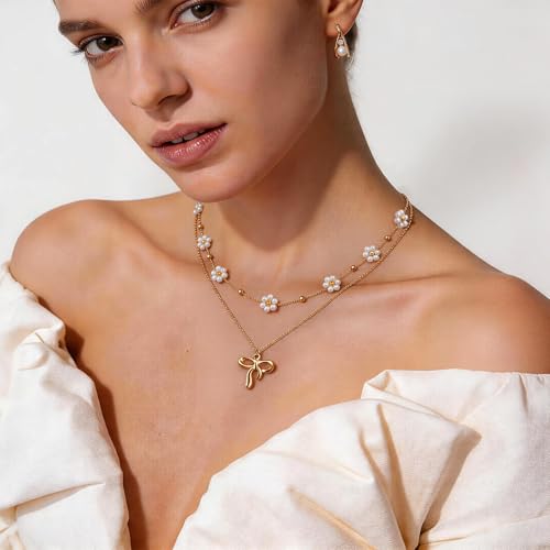 KSF Gold Lariat Necklace for Women Y Shaped Layered CZ Drop Chain | Y shaped necklace; Layered CZ detail; Long lariat style; Gift for her - color: Gold-13