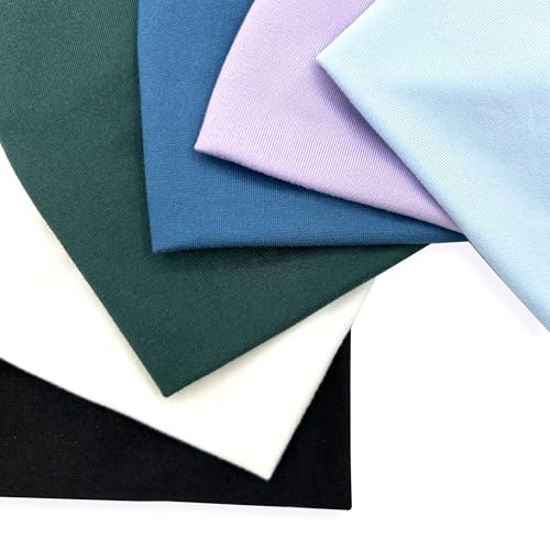GiLi 6 Pack Wide Headbands for Women Non Slip Soft Elastic Hair Bands Yoga Running Sports Workout Gym Head Wraps, Knotted Cotton Cloth African Turbans Bandana (with 6 Pcs Hair Ties) - color: 6 Color (White+Black+Light Purple+Light Blue+Dark Green+Teal)