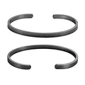 Qitian Islamic Jewelry Gifts for Women Allah Gold Bangles Bracelets Ayatul Kursi Arabic Cuff Bracelet for Women Men Islam Eid Ramadan New Year Gifts - color: K-Black-Thin