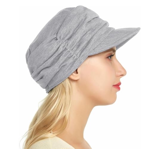 XYIYI Women Cancer Headwear Soft Chemo Beanie Baseball Cap - color: Light Gray