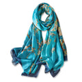 vimate 100% Large Silk Feeling Scarf-Women's Fashion Long Mulberry Silk Satin Neck Scarf Sunscreen Shawl Wrap Headscarf - color: Style 01