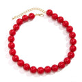 Red Beaded Necklace for Women Choker Gold Toggle Clasp Layered Stack Dainty Statement Western Boho Trendy Summer Vacation Necklaces Birthday Jewelry Gifts - color: B4:Red Beaded Necklace