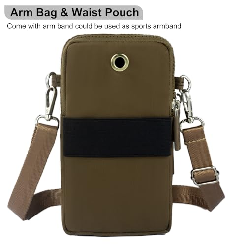 JANKS Small Crossbody Bags for Women Mini Cell Phone Purses Handbag Shoulder Bag - color: E-milk Coffee