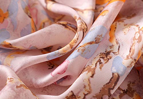 Silk Scarf Mulberry Silk Fashion Scarves Long Lightweight Shawl Wrap … - color: W29