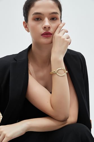 Chunky Gold Bracelet Trendy Gold Cuff Bracelets for Women Statement Silver Arm Cuffs Bangles Arm Punk Jewelry Accessories - style: Gold Bengal Bracelet