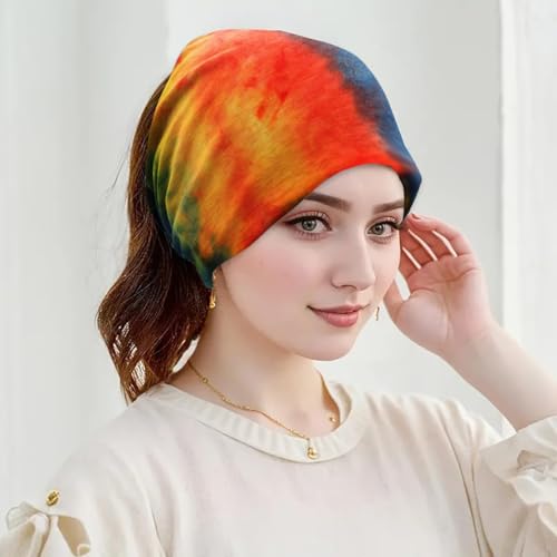 Women's Slouchy Beanie Cap Chemo Headwear Hats Scarf - color: H - Wine Yellow