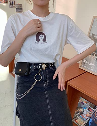 6 Pieces Pants Chains Multi-Layer Butterfly Lock Round Star Snak Heart Jeans Chains Accessory Hip Hop Pocket Punk Goth Wallet Chain Charm Rock Belt Loop Trousers Chain for Women Men Silver - style: A: 6Pcs(Butterfly)