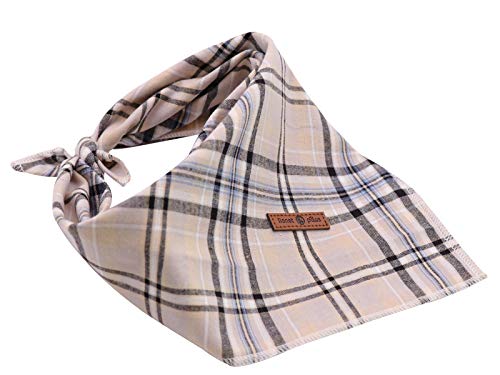 Lionet Paws Dog Bandana Washable Cotton Handkerchief Scarf Triangle Bandana for Small Medium Large Dogs Grey - color: Grey, size: Small (Pack of 1)