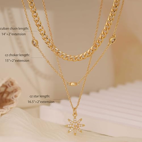 XIXINI Layered Necklaces for Women, Dainty Gold Necklace Stack 14k Gold Plated Layering Beads Choker Pendant Necklace Set Simple Statement Gold Necklaces for Women Trendy Fashion Gold Jewelry Sets - color: set4-Gold