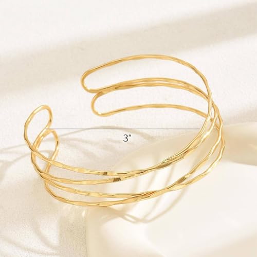 Long tiantian Arm Cuff Gold Bangles Cuff Bracelets Adjustable Upper Arm Jewelry for Women Beach Jewelry Trendy Stuff Gifts - color: A5:arm Cuff