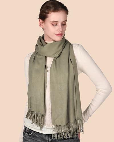 FURTALK Pashmina Shawl Wraps for Women Evening Dresses Blanket Scarves Fashion Scarf Wedding Gifts - color: Green