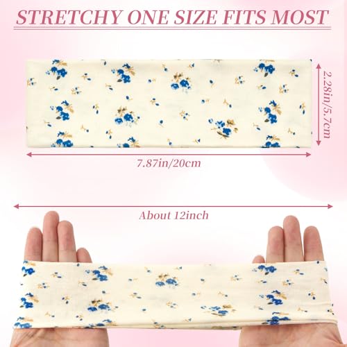 QIUTIMIY Headbands for Women Non Slip - 6 Pack Soft Stretchy Cotton Hair Bands for Women’s Hair – Fashion Sports Headbands for Yoga, Workout, Running, Gym, Daily Wear（Style 2） - color: Style 2